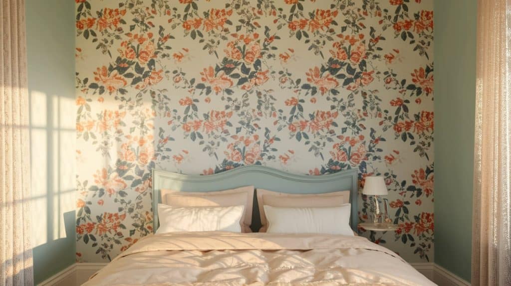 Floral Wallpaper Accent Wall