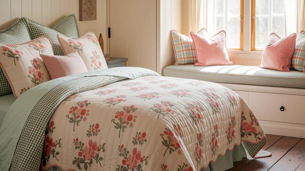 Floral or Gingham Patterned Bedding