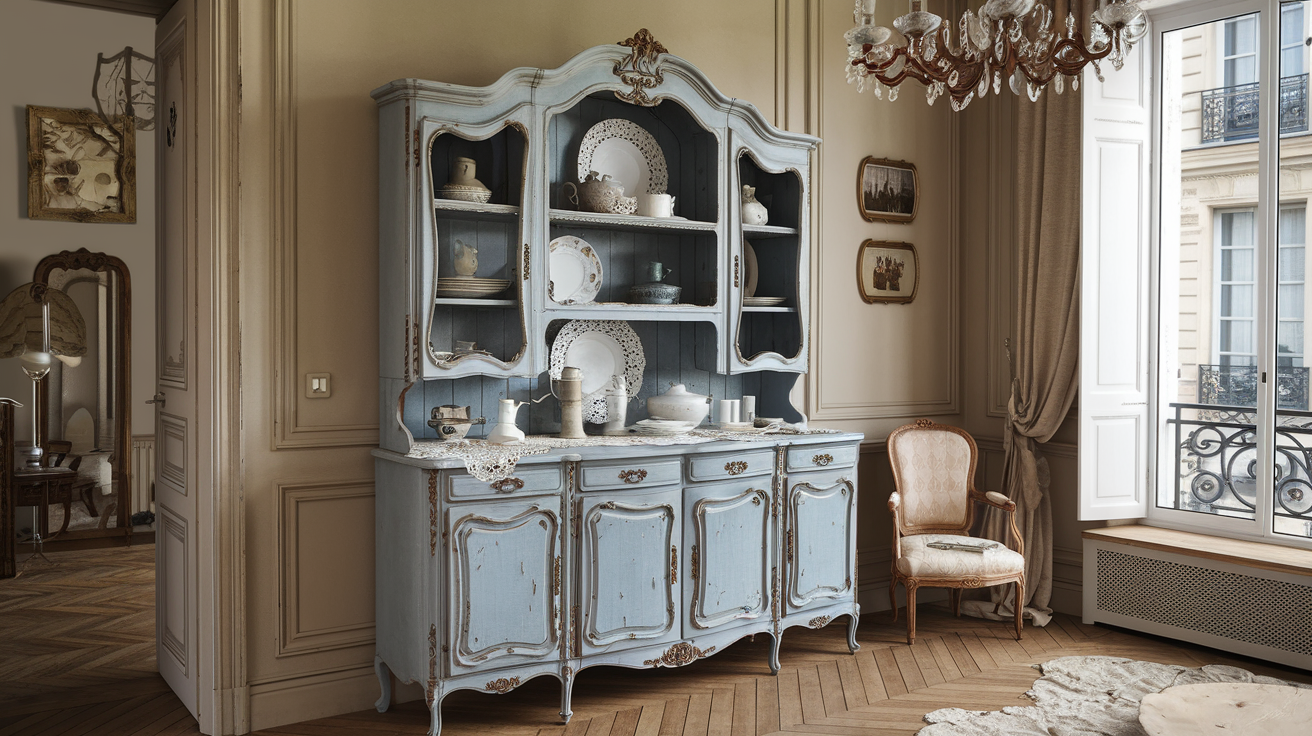 French_Blue_Antique-Inspired_Hutch