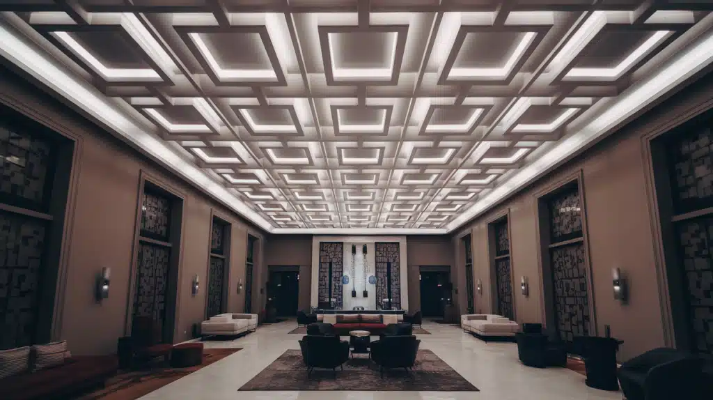 Geometric Patterned Ceiling Design
