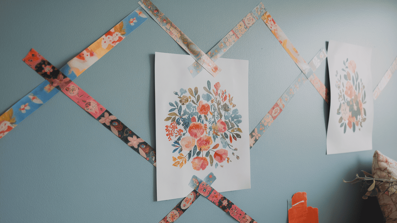 Hanging_Art_with_Washi_Tape