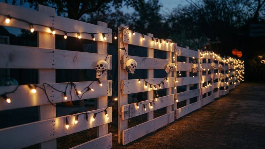 Haunted Fence with Lights
