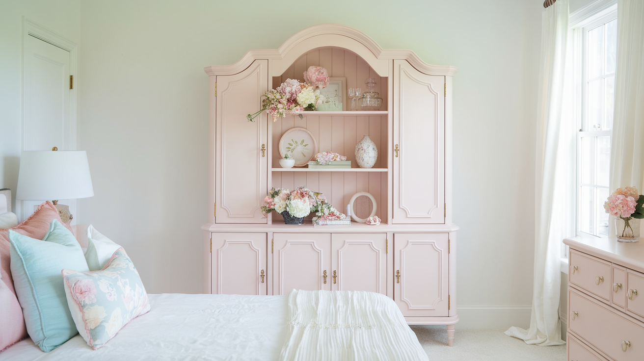Pale_Blush_Pink_Hutch_with_Gold_Accents