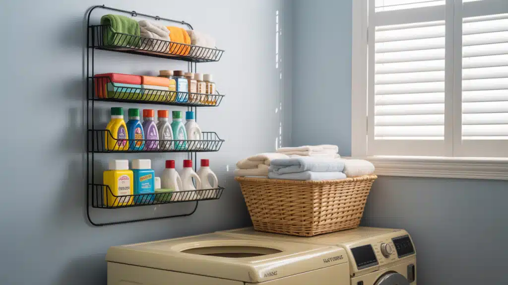 Repurpose Kitchen Spice Racks for Supplies