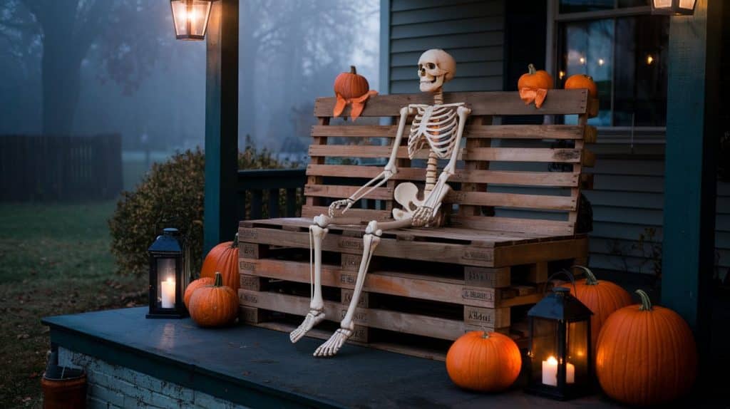 Skeleton Welcome Bench