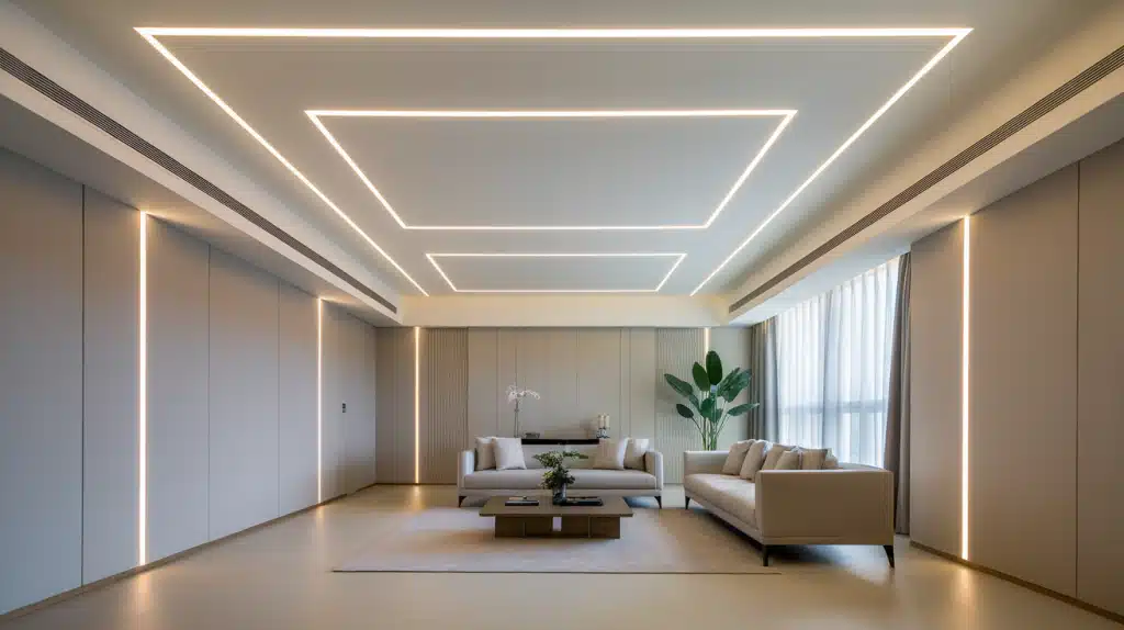 Sleek Minimalist Gypsum Ceiling
