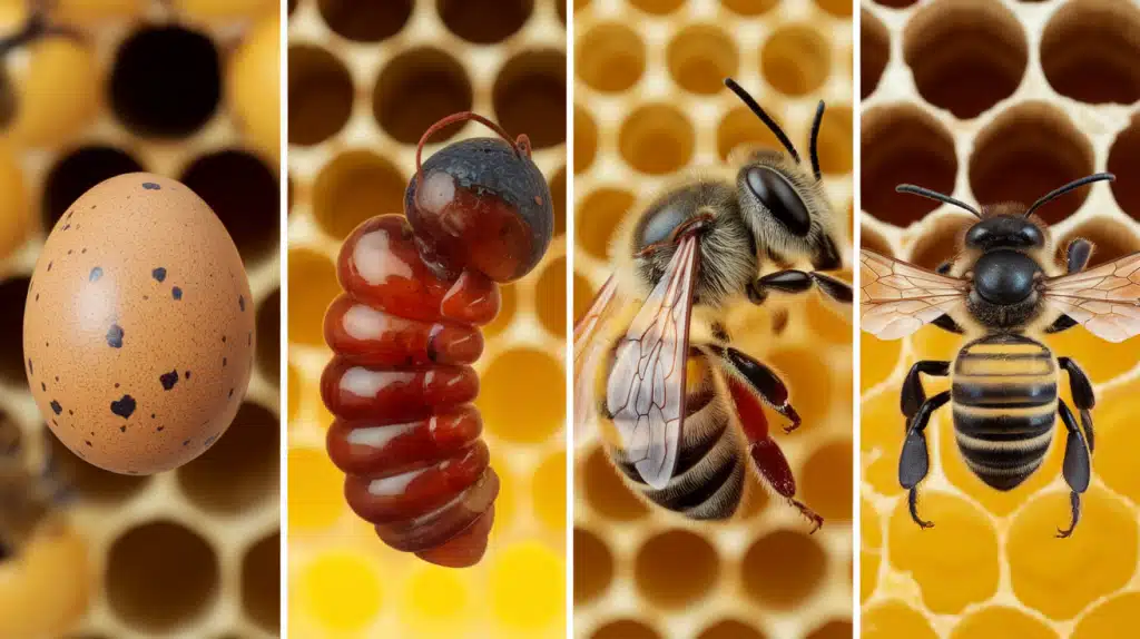 Stages of Development of Bee Growth
