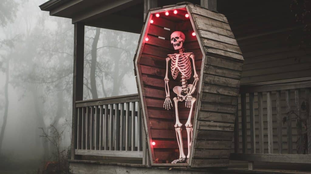 Standing Skeleton Coffin
