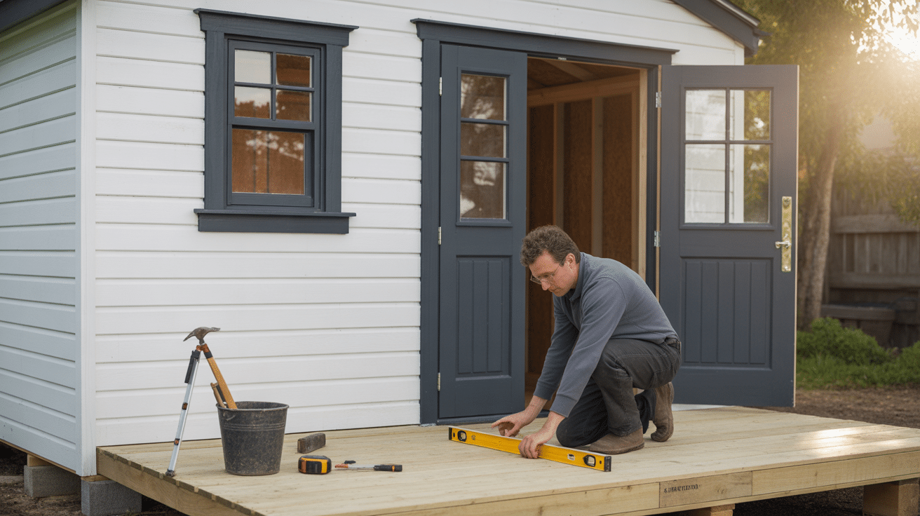 Step_5_Re-Level_and_Test_the_Shed