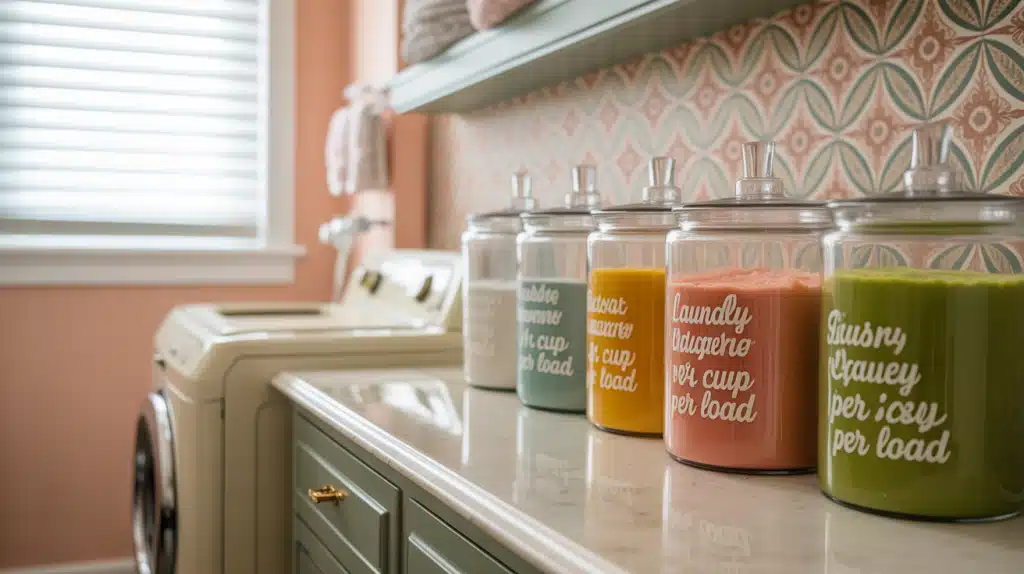 Store Detergents in Glass Jars or Dispensers