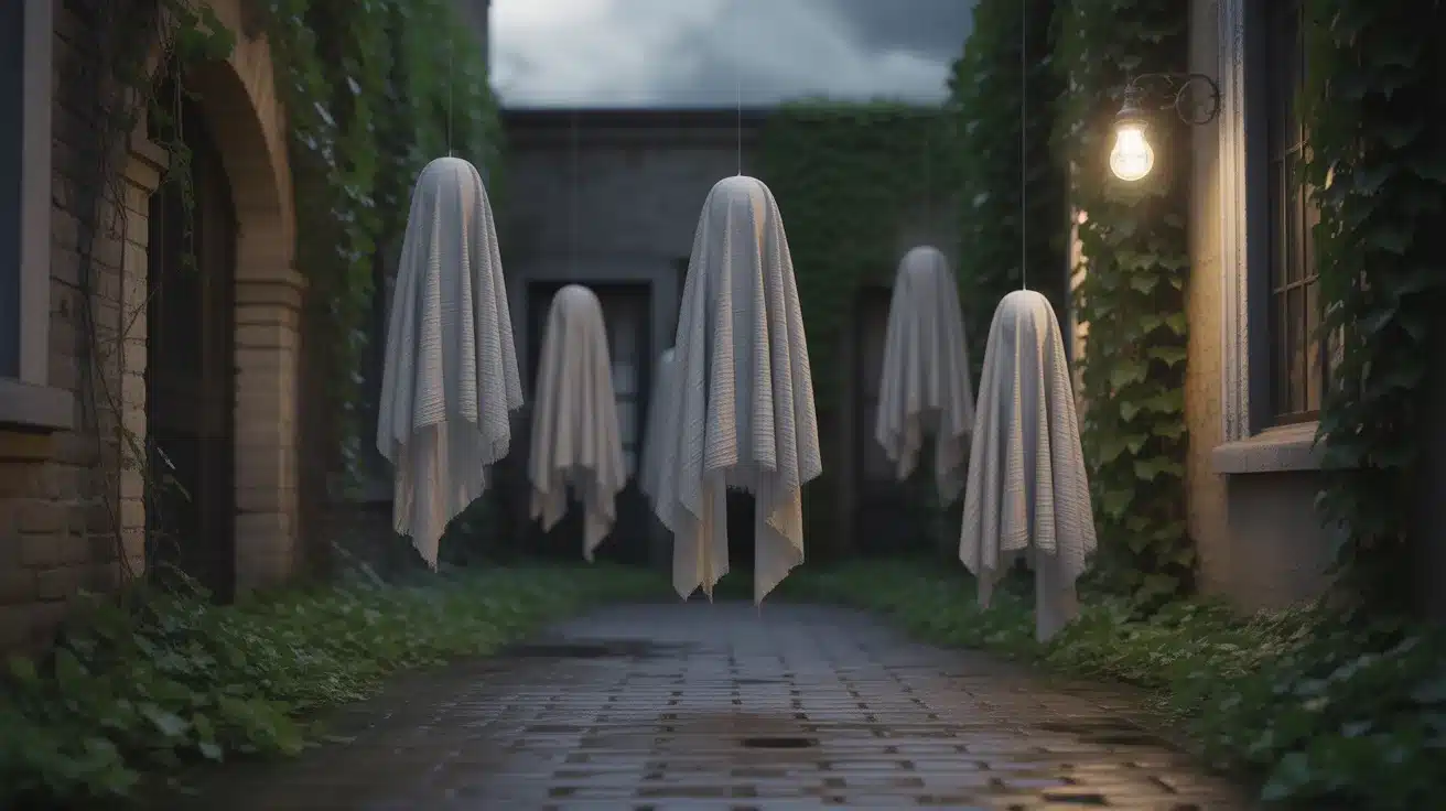 Suspended_Cheesecloth_Ghosts