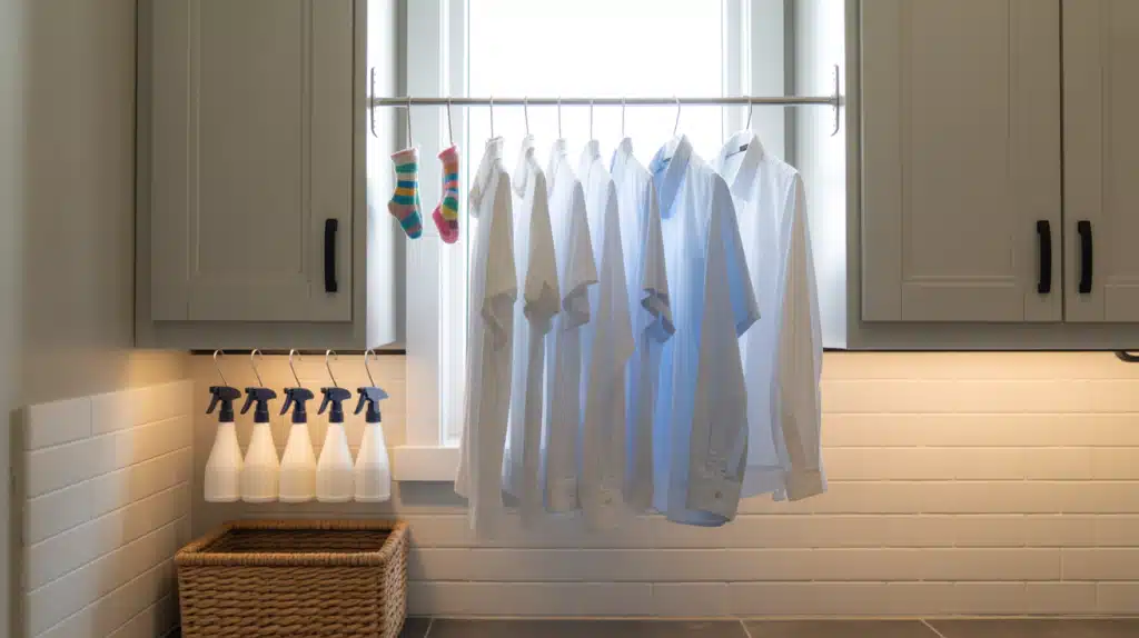 Use Tension Rods for Hanging Clothes