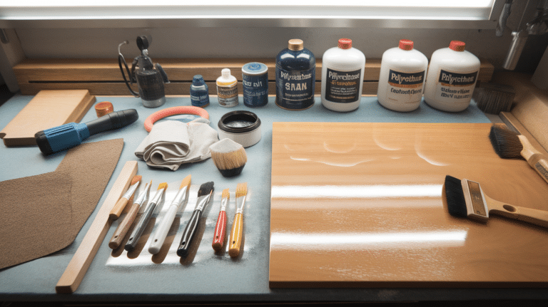 applying polyurethane to stained wood
