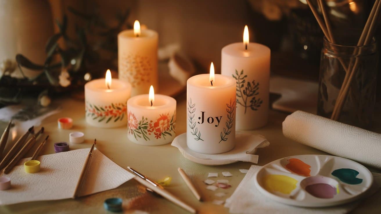 how to paint candles