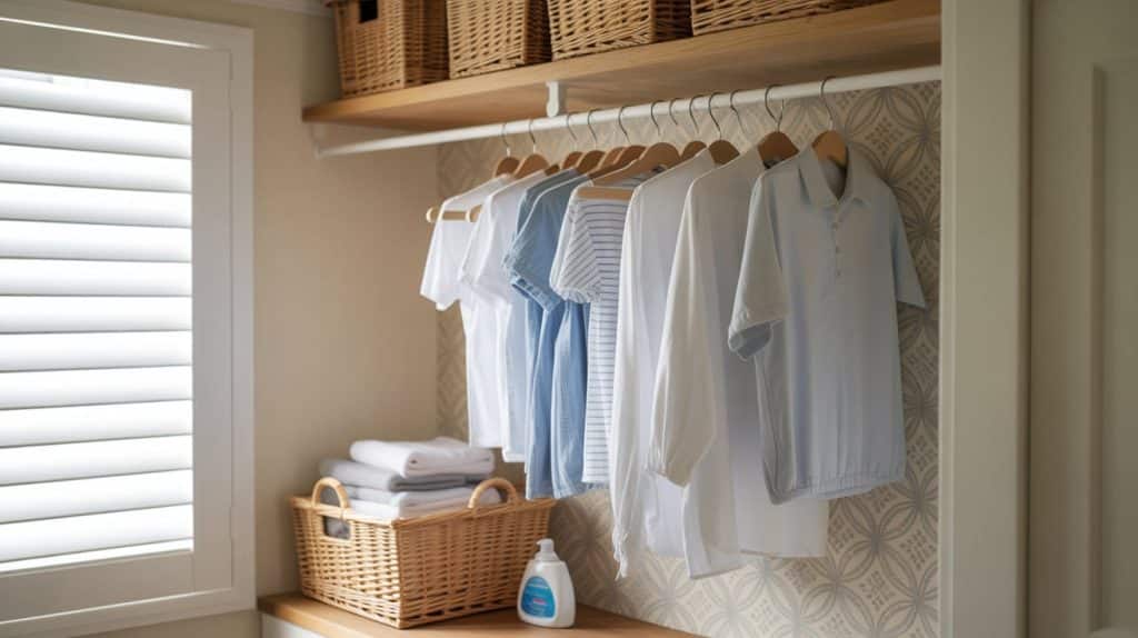 nstall a Garment Rod Under a Shelf