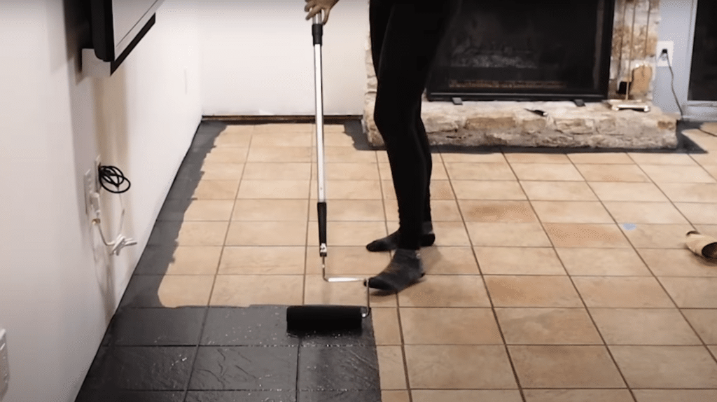 Base Coat Application - Rolling