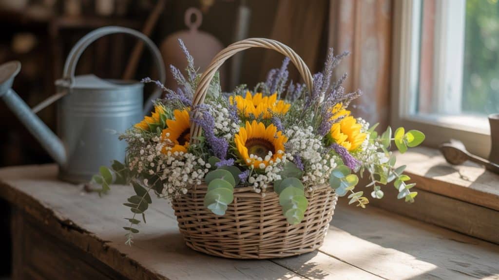 Basket Flower Arrangement