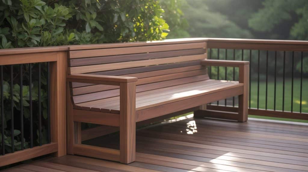 Bench with Integrated Railing