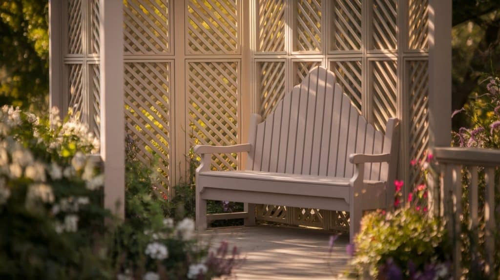Bench with Privacy Screen