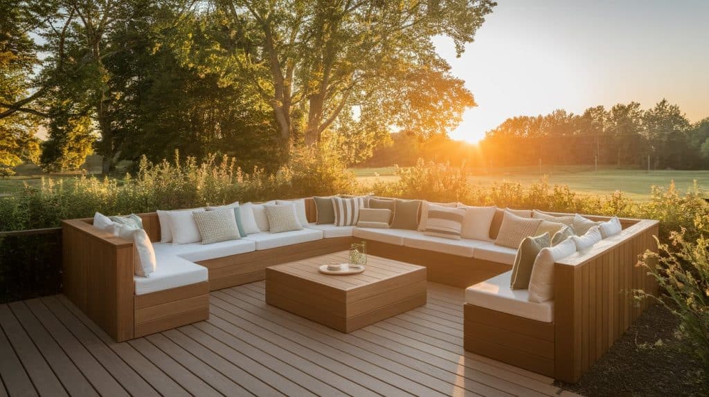 Corner Wrap-Around Bench