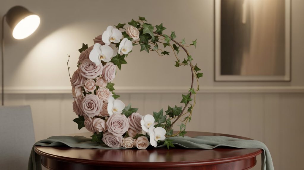 Crescent Flower Arrangement
