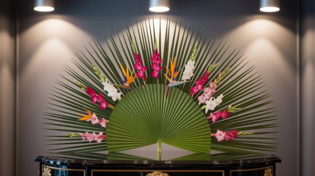 Fan-Shaped Flower Arrangement