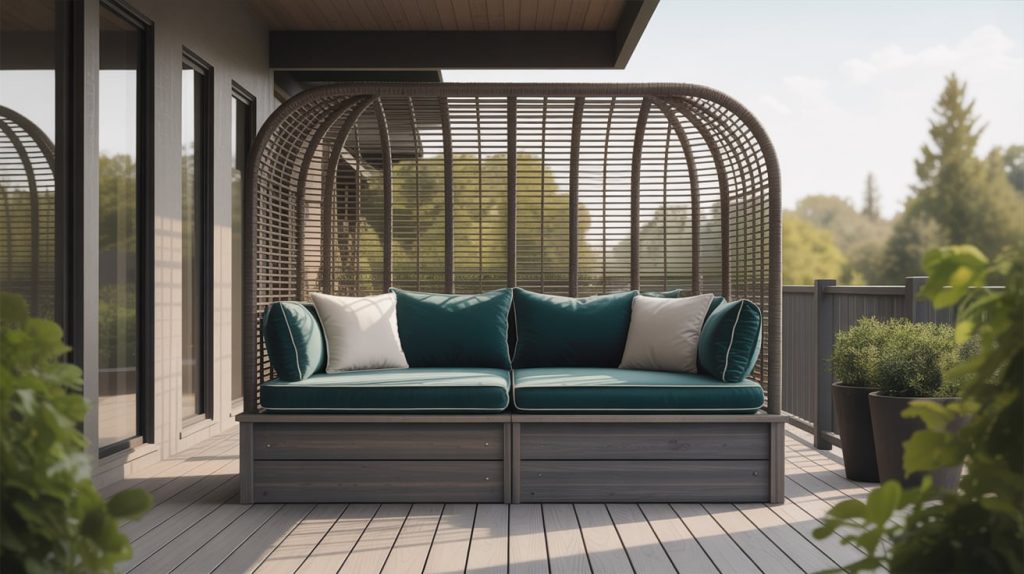 High-Back Bench for Privacy