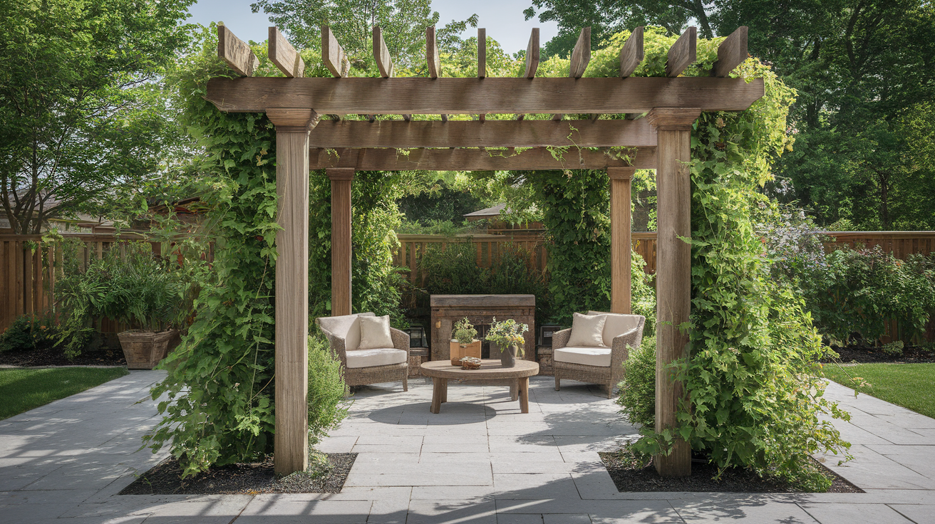 Idea_13_Rustic_Pergola_with_Climbing_Vines