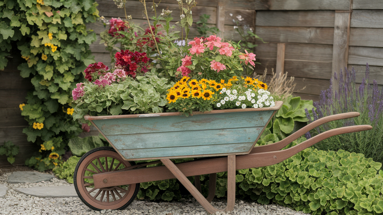 Idea_9_Vintage_Wheelbarrow_Planters