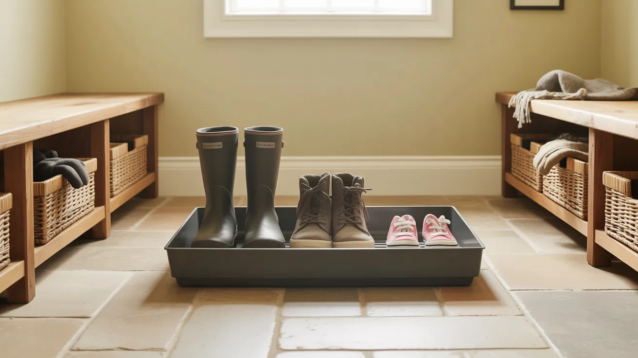 Lay_Down_a_Waterproof_Boot_Tray_to_Contain_Mess