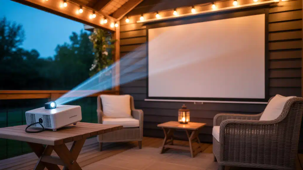 Outdoor Projector for Movie Nights
