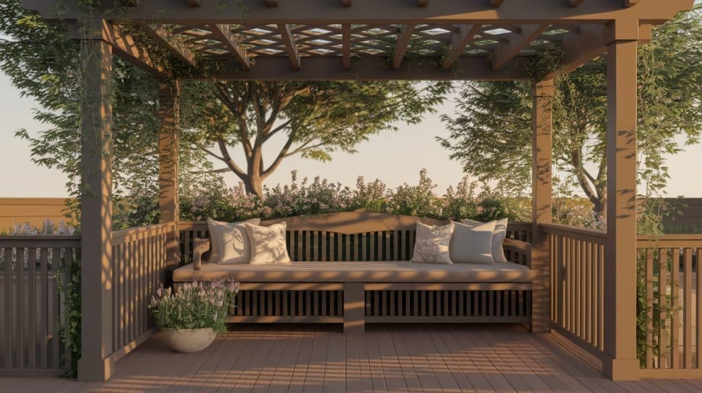 Pergola-Framed Bench