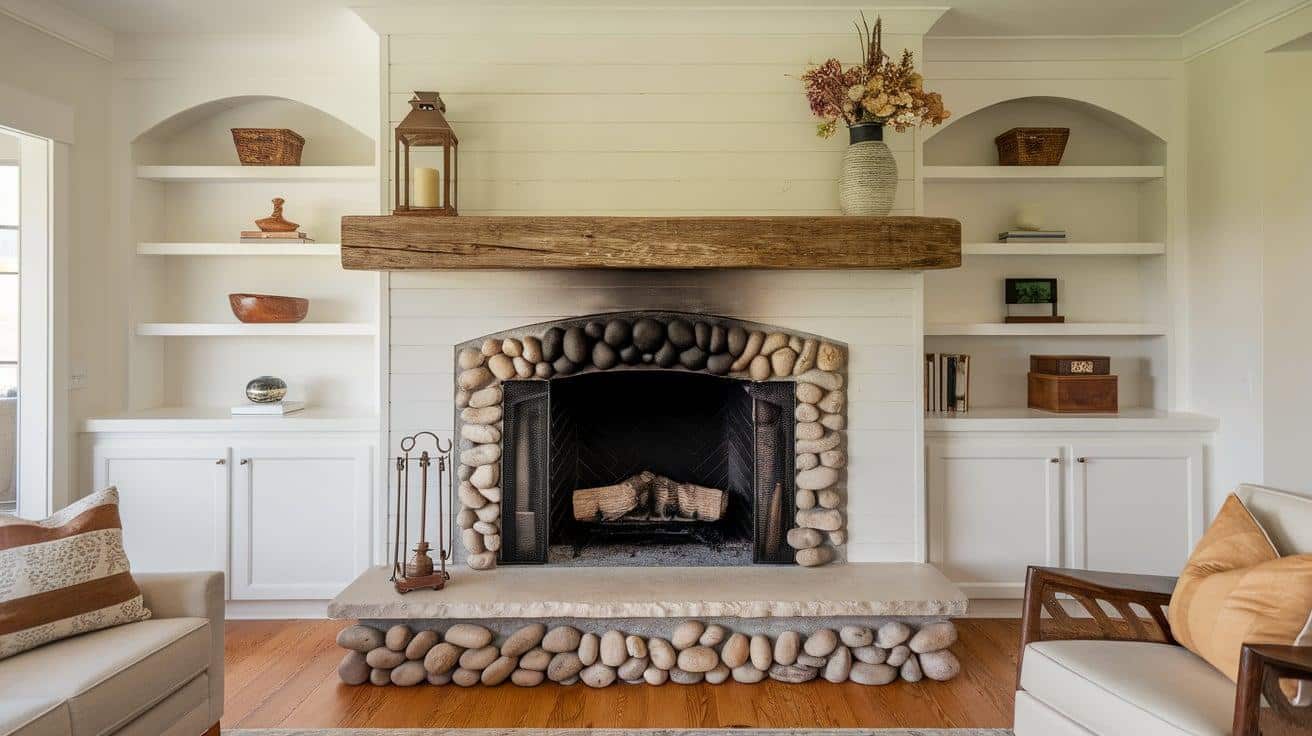 Reclaimed_Wood_Mantel_with_River_Rock
