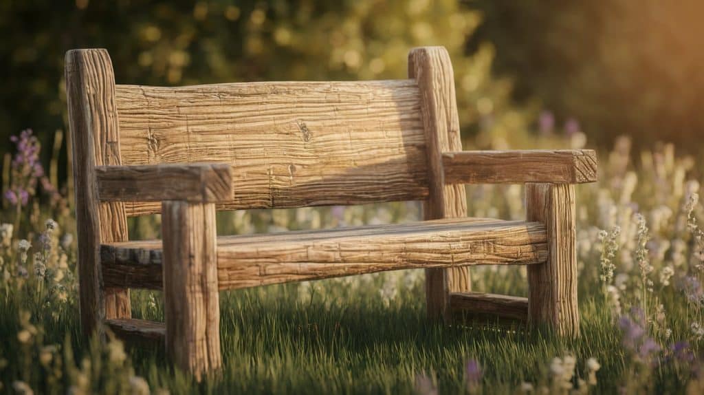 Rustic Timber Bench