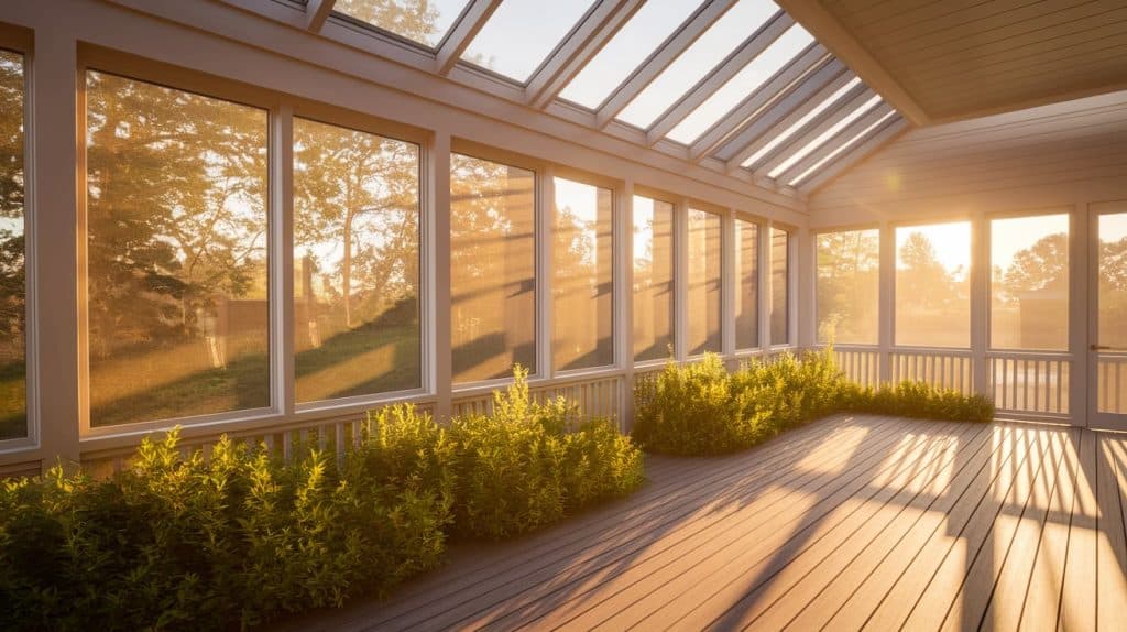 Screened Deck with Skylights for Natural Light