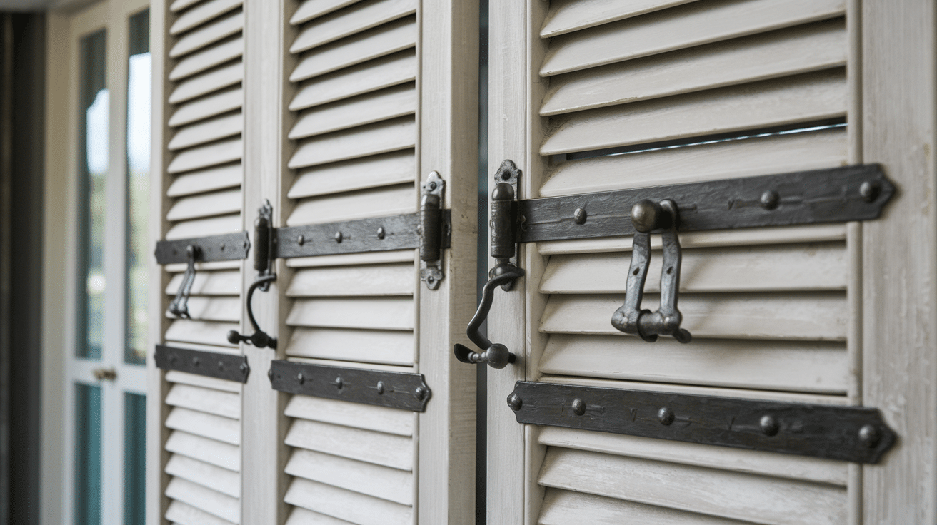 Shutters_with_Decorative_Hardware_for_Vintage_Charm