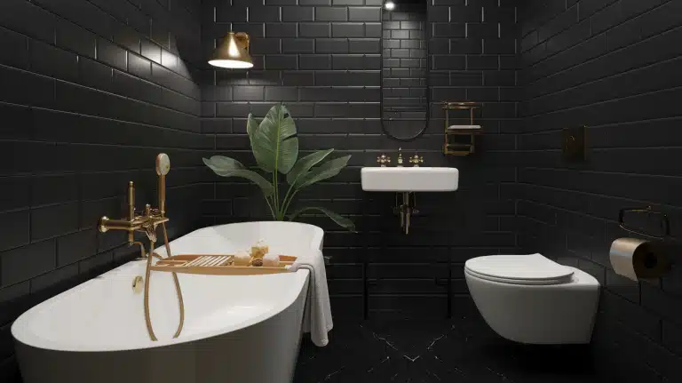 Small Luxury Black Bathroom Ideas