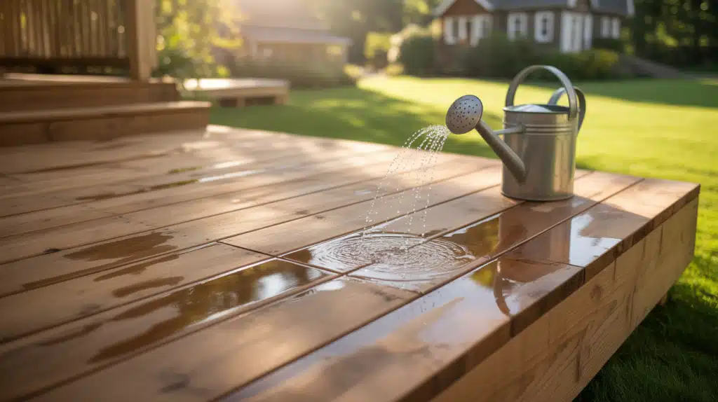 When to Stain a New Pressure-Treated Deck?
