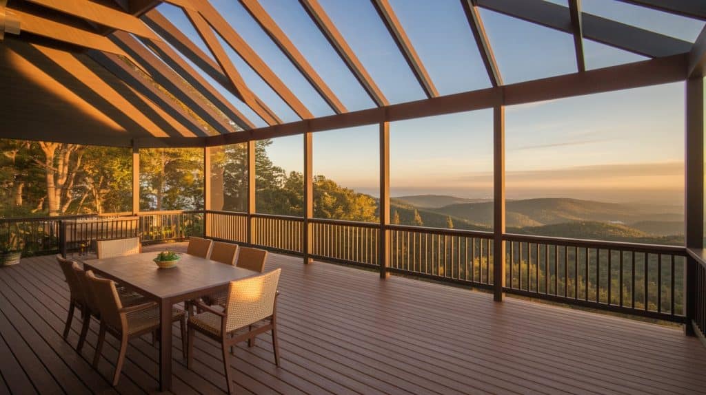 Wraparound Screened Deck for 360-Degree Views