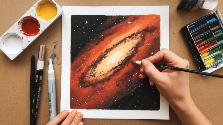 galaxy painting easy