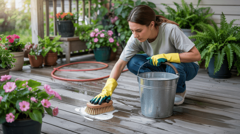 how to clean composite decking