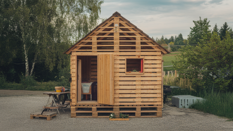 simple pallet house