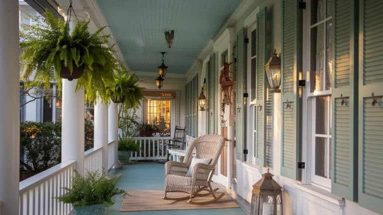 why are porch ceilings painted blue