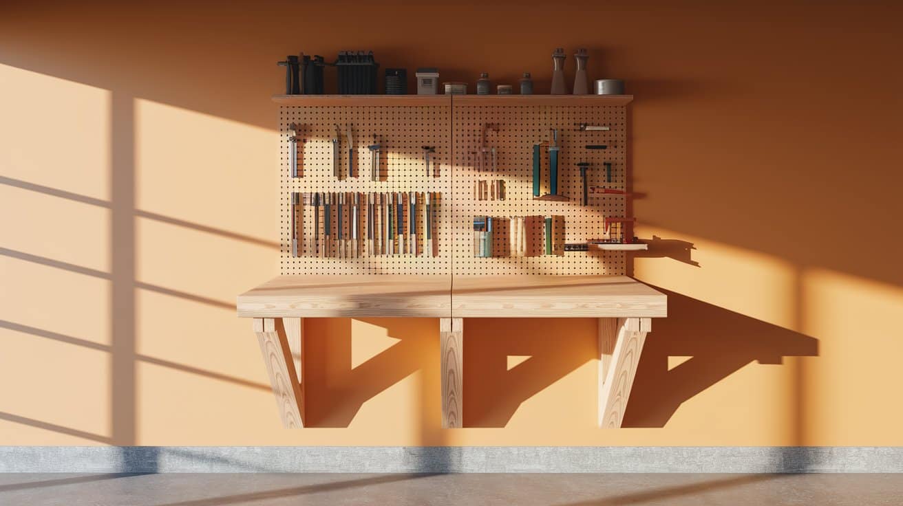 workbench attached to wall plans