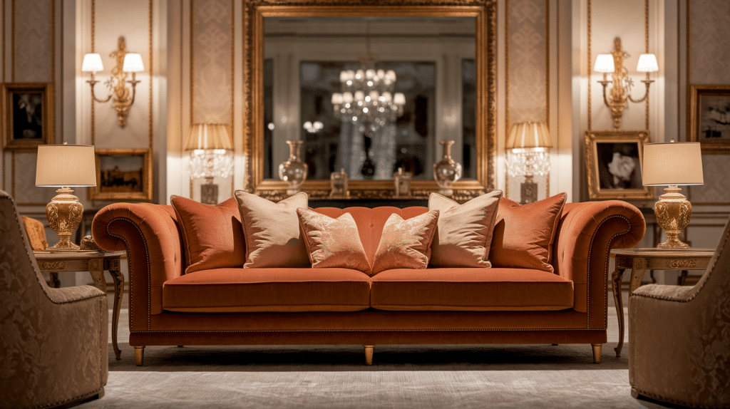 A Luxurious Look with Burnt Orange and Gold