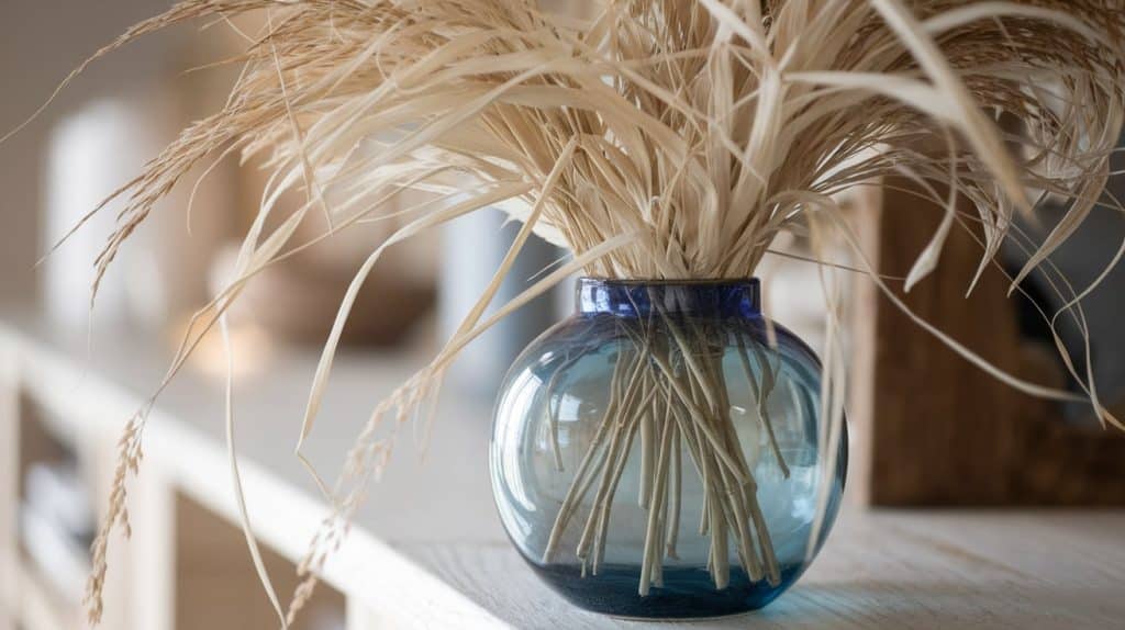 Blue-Tinted-Vases-with-Beach-Grasses