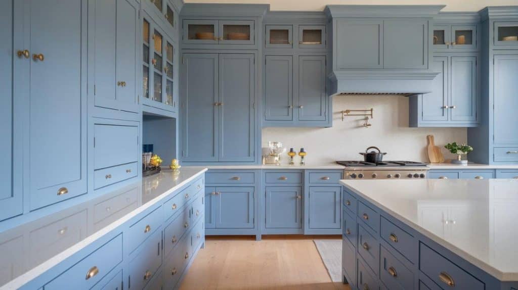 Blue Shaker with Wood Floors