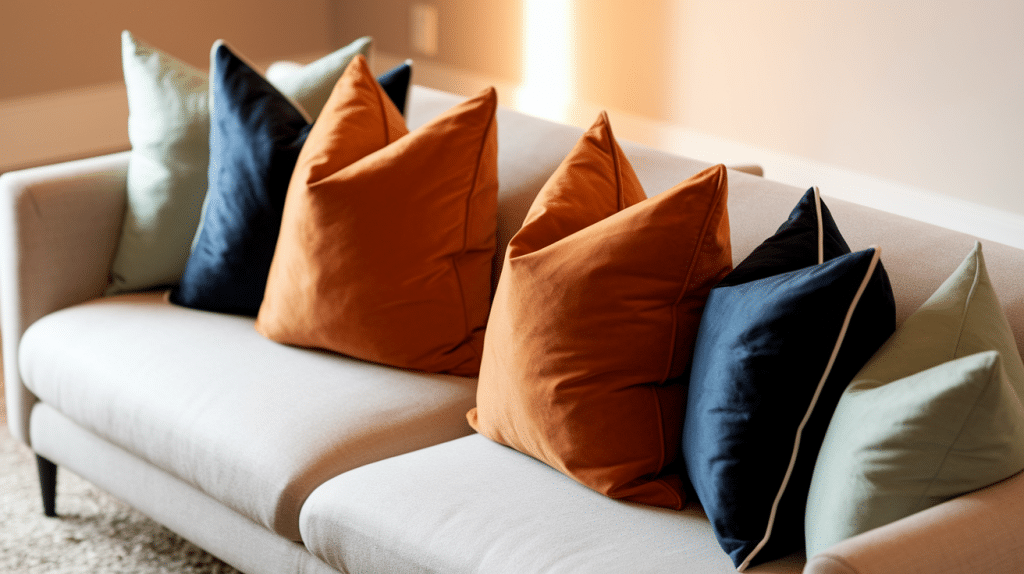 Burnt Orange Cushions and Pillows