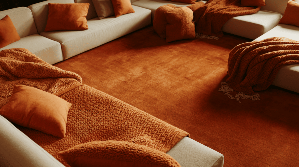 Burnt Orange Rugs and Throws