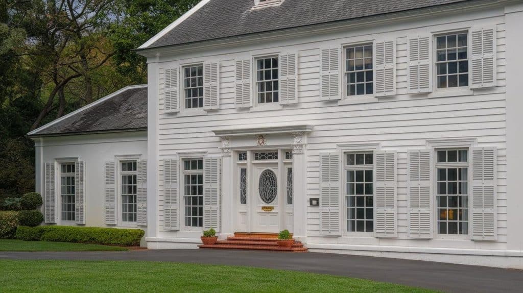 Classic Colonial with White Shutters
